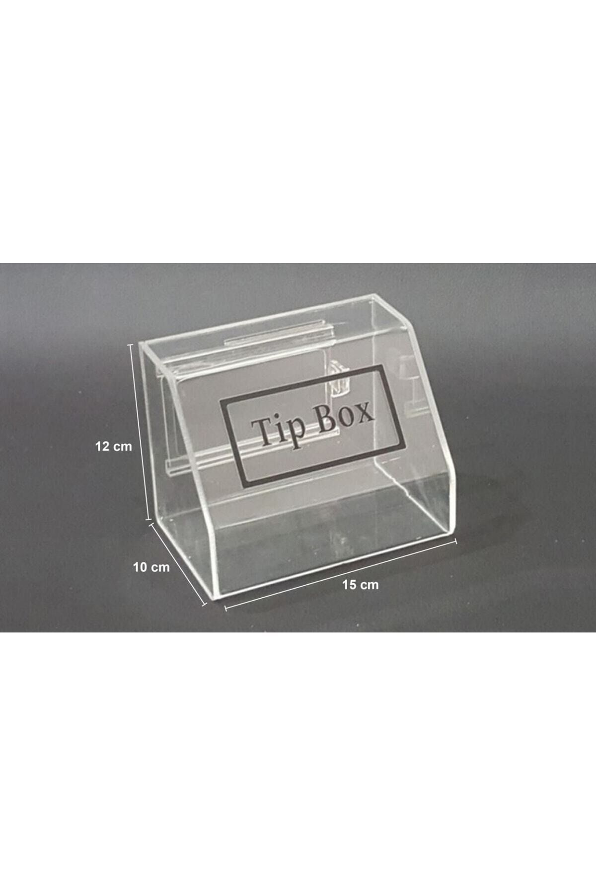 Pleksi Tip Box Bahşiş Kutusu Şeffaf 15x10xh12 Cm Sv034-1