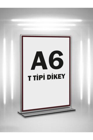 T Tipi A6 Pleksi Föylük Broşürlük-dikey A6 Föylük-5 Li Paket