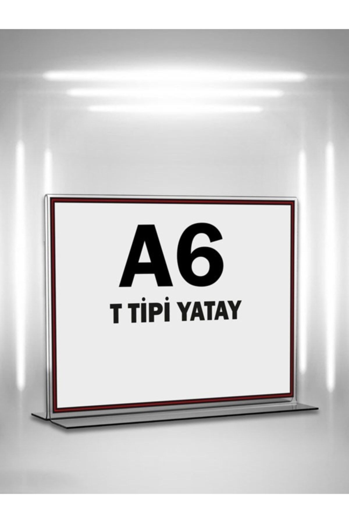 T Tipi A6 Pleksi Föylük Broşürlük-dikey A6 Föylük-10 Lu Paket