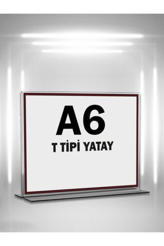 T Tipi A6 Pleksi Föylük Broşürlük-dikey A6 Föylük-10 Lu Paket