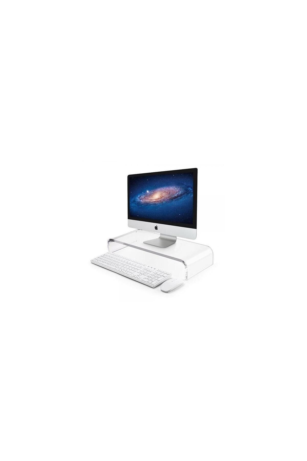 Pleksi Şeffaf Monitör Stand 30cm Genişlik