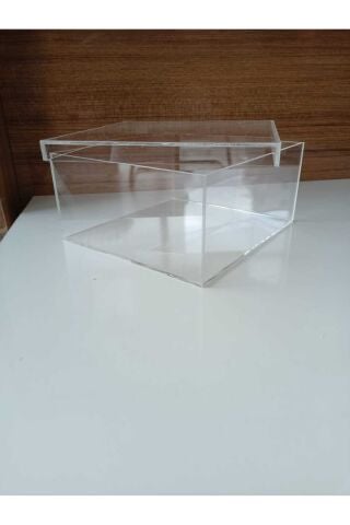 Pleksi Kapaklı Organizer Kutusu.makyaj,takı Kutusu (16x17,5 Yükseklik 8 Cm )