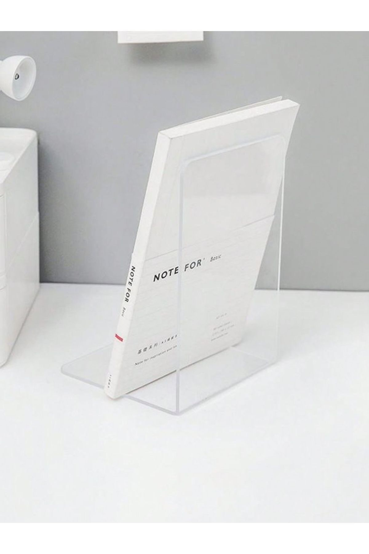 Pleksi Şeffaf Modern Kitap Tutucu