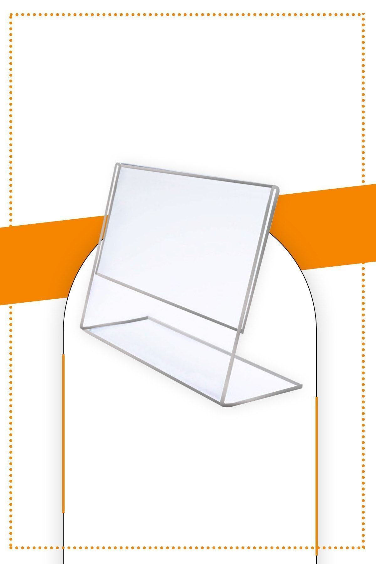 A4 L Tipi Yatay Masa Üstü 20'Li Paket / 2.8 Mm Şeffaf Pleksi Föylük / Broşürlük
