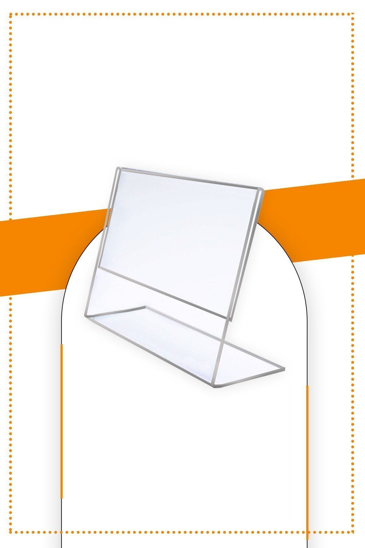 A5 L Tipi Yatay Masa Üstü 10'Lu Paket / 2.8 Mm Şeffaf Pleksi Föylük / Broşürlük