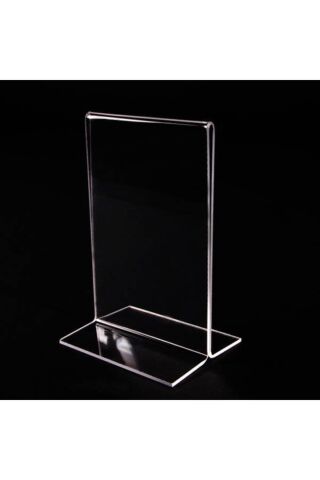 A5 Masaüstü T Tipi Dikey Pleksi Föylük Broşürlük Fiyatlık (15Cmx21Cm)