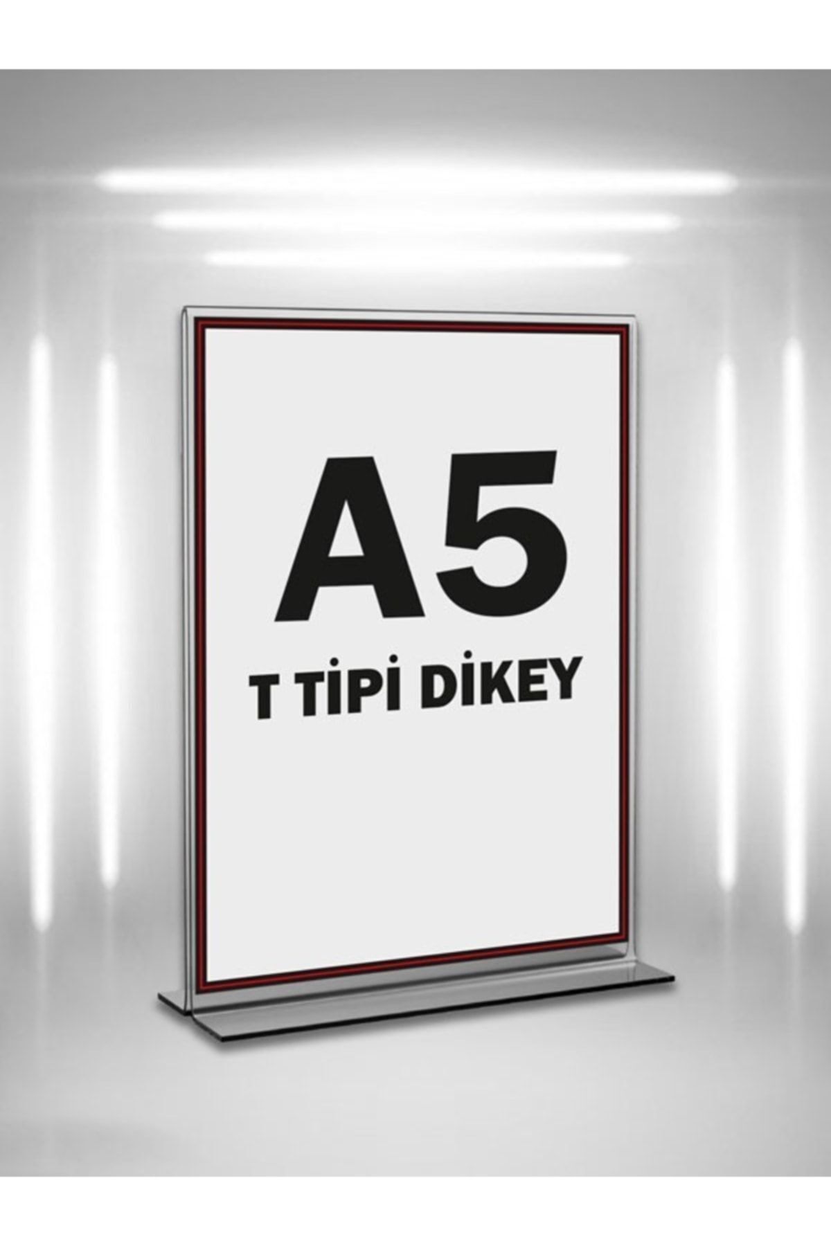 T Tipi A5 Pleksi Föylük Broşürlük-dikey A5 Föylük-20 Li Paket