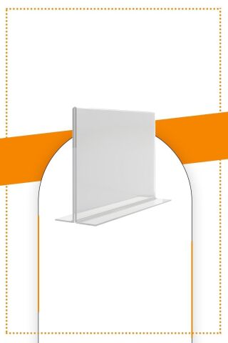 A7 T Tipi Yatay 5'Lİ Masa Üstü 2.8 Mm Şeffaf Pleksi Föylük / Broşürlük