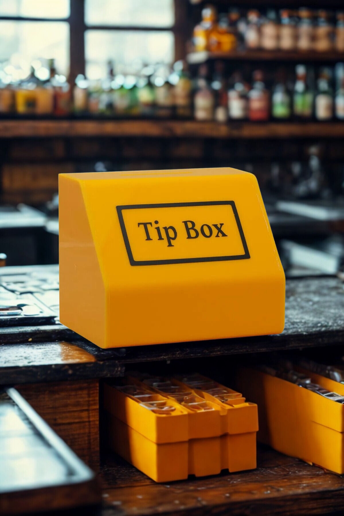 - Pleksi Kilitli Tip Box Bahşiş Kutusu Sarı 15X10X12 Cm Sv036-2