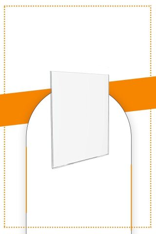 A7 U Tipi Dikey Masa Üstü 50'li Paket / Şeffaf Pleksi Föylük / Broşürlük