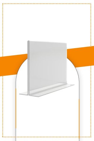 A4 T Tipi Yatay Masa Üstü 50'li Paket / 2.8 Mm Şeffaf Pleksi Föylük / Broşürlük