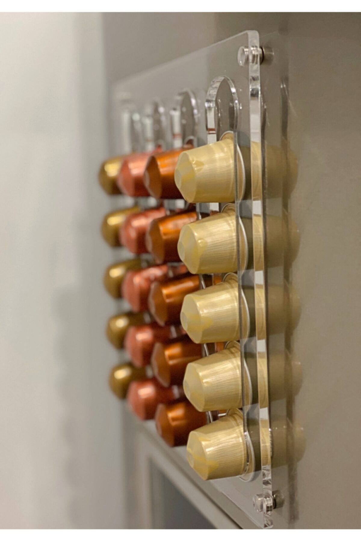 Kapsül Kahve Standı Buzdolabı Için Mıknatıslı 20 Kapsul Kapasiteli Nespresso Jacobs Uyumlu