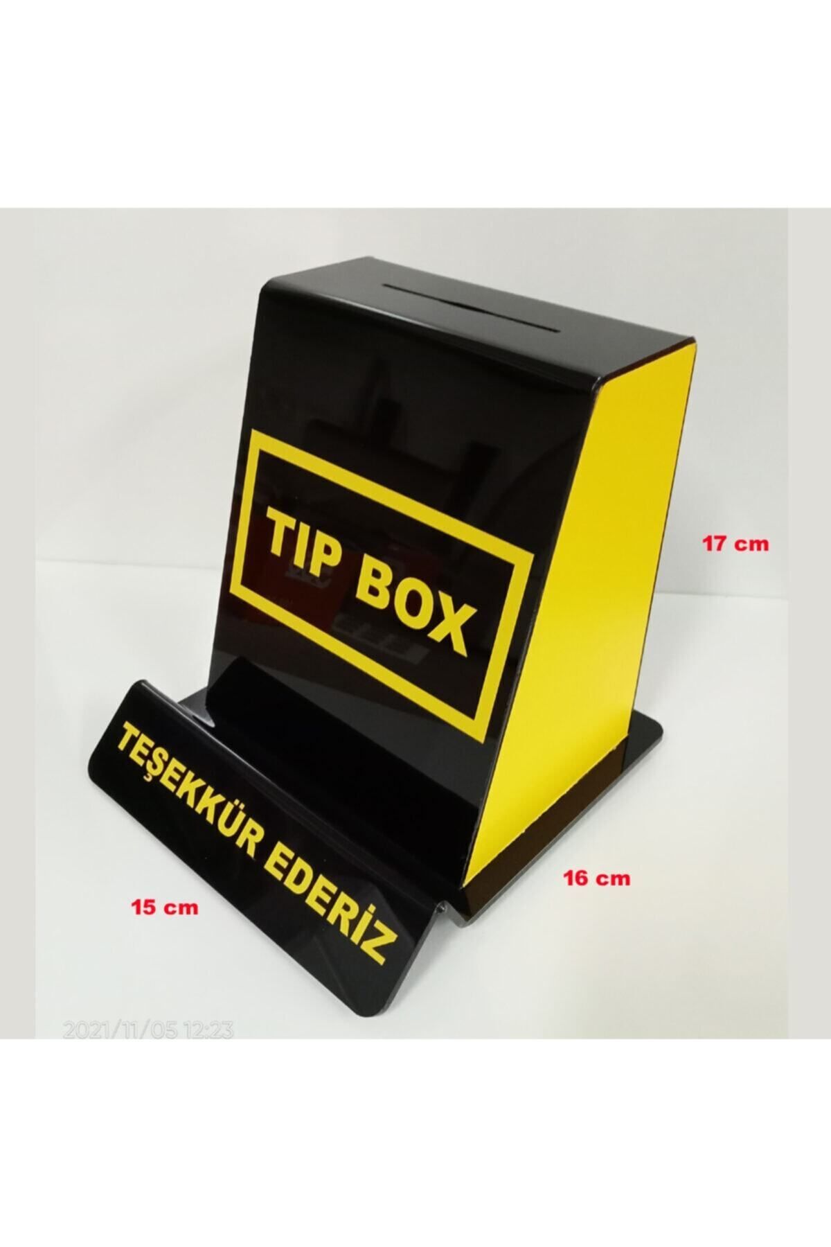 Sarı-siyah Tip Box Bahşiş Kutusu