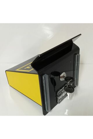 Sarı-siyah Tip Box Bahşiş Kutusu