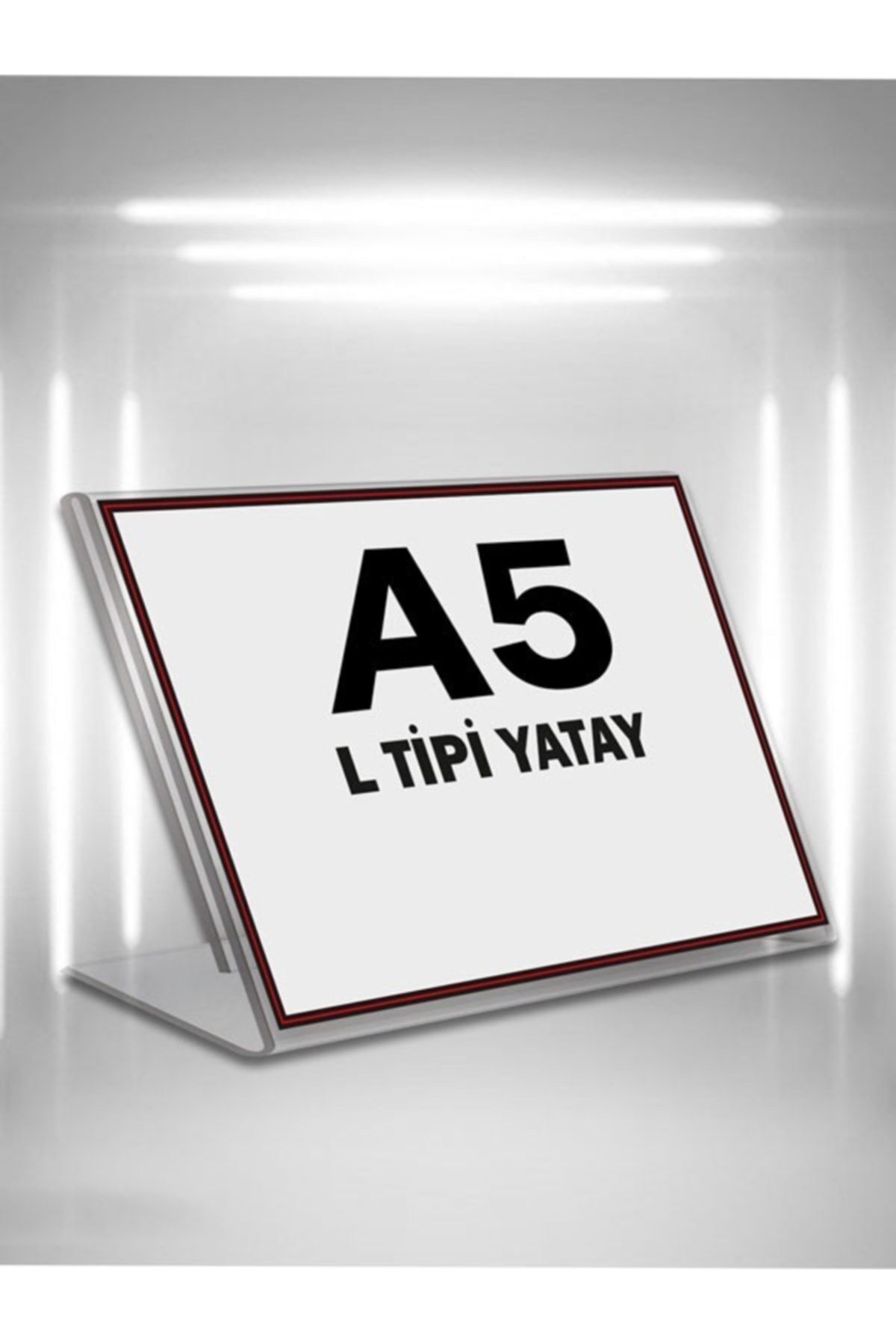 L Tipi A5 Pleksi Föylük Broşürlük-yatay A5 Föylük-5 Li Paket