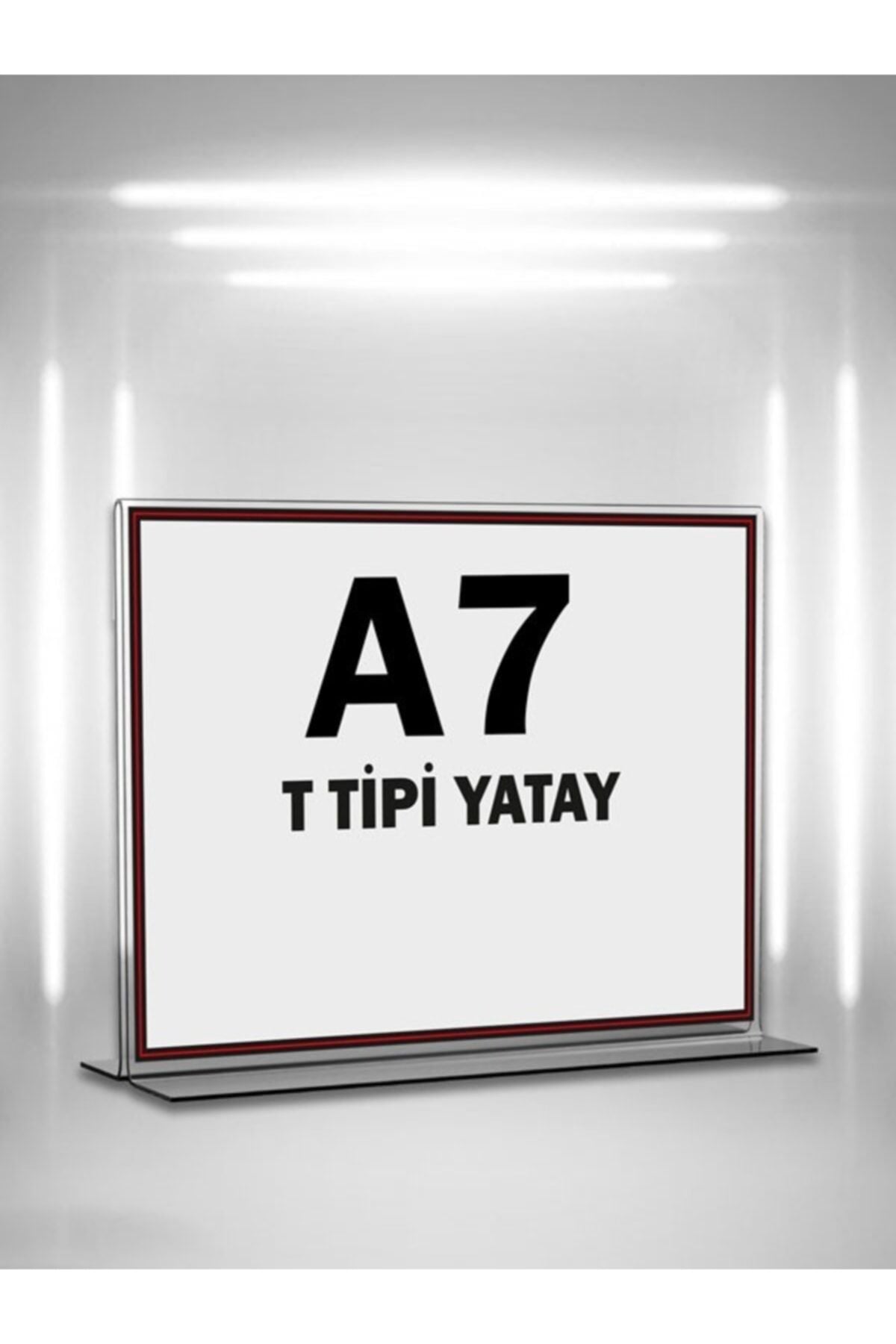 T Tipi A7 Pleksi Föylük Broşürlük-yatay A7 Föylük-20 Li Paket