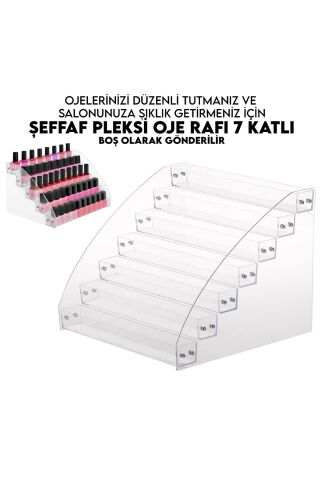 7 Katlı Pleksi Oje Rafı Oje Standı Oje Şişesi Organizer Kutu