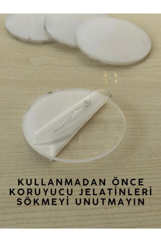 25 Adet Şeffaf Pleksi 7 Cm Nişan ,nikah Hediyelik Boş Şeffaf Pleksi / Süslemeye Uygun