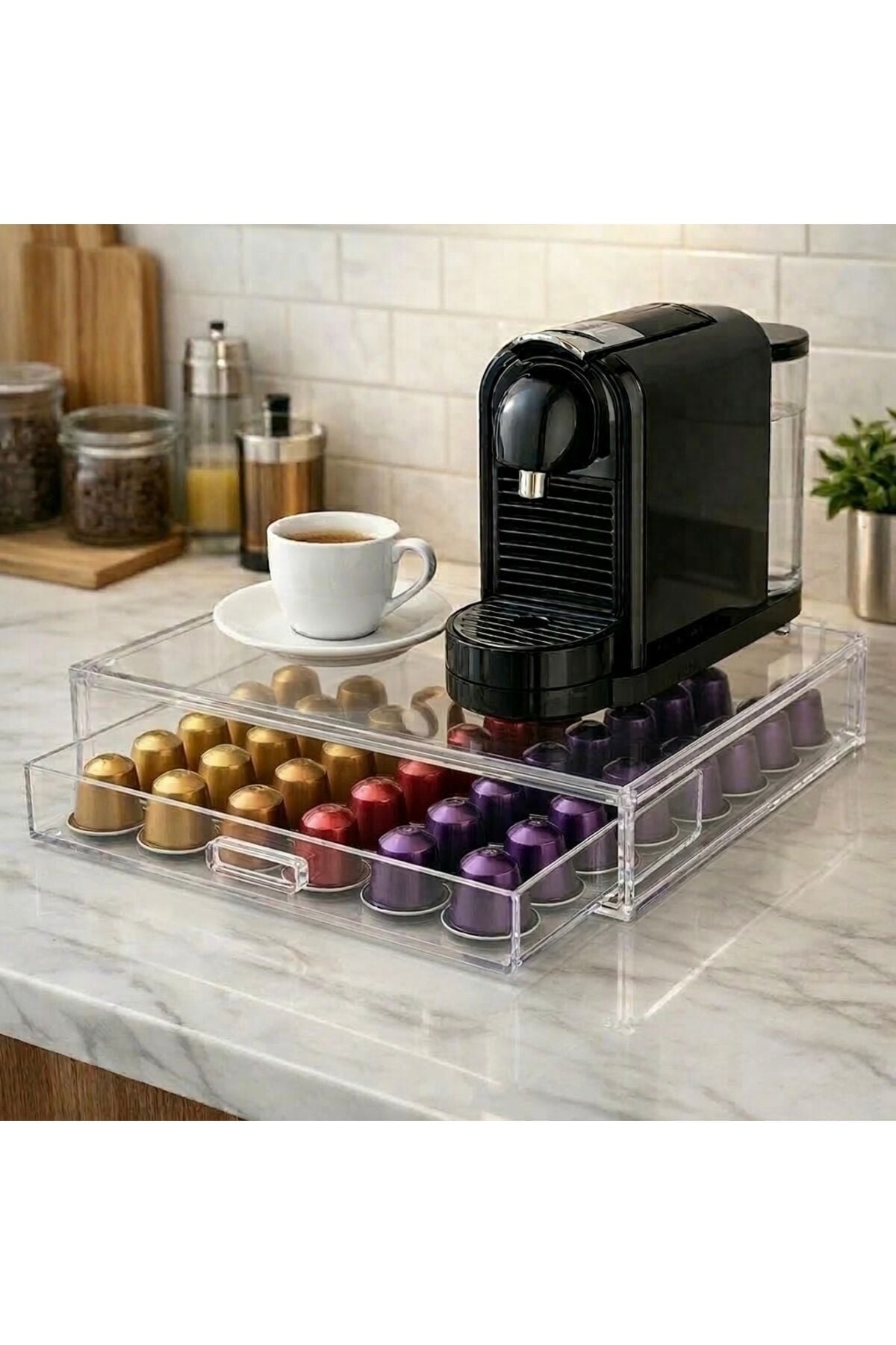 Kahve Kapsül Standı Kahve Standı ( Nespresso Original Ebatinda 70 Kapsül Kapasiteli )