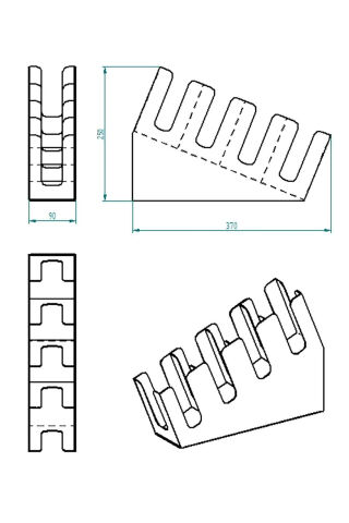 4 Bölmeli Kademeli Karton Bardak Standı - 8 Oz Bardak Uyumlu Pleksi