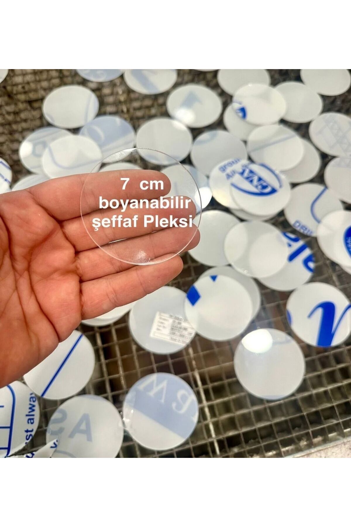 MAGNET YAPIMINA UYGUN 7 CM ŞEFFAF BOYANABİLİR YUVARLAK PLEKSİ 20 ADET