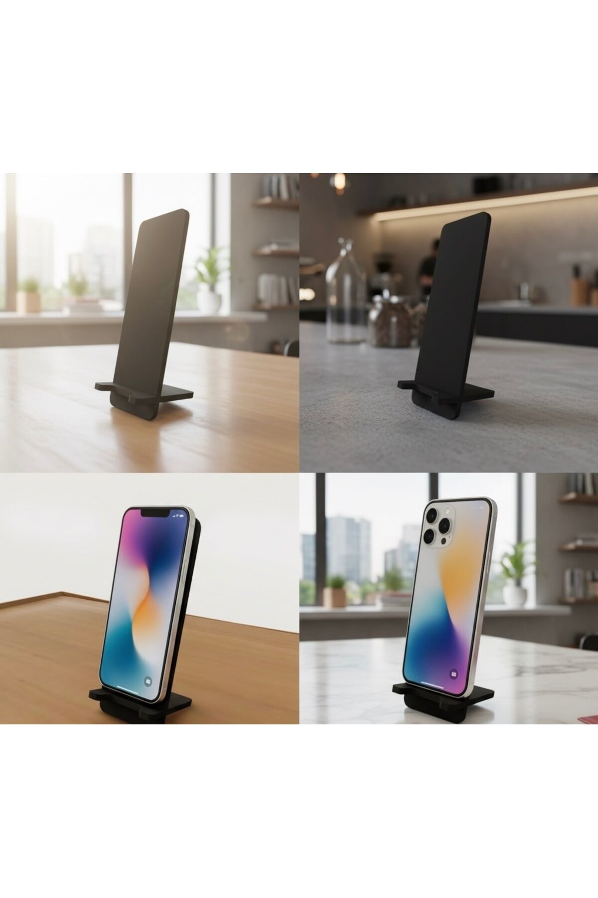 4mm Pleksi (Akrilik) Masaüstü Telefon Standı | Minimalist ve Ergonomik Telefon Tutucu