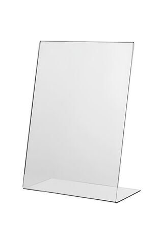 A4 L-Tipi Dikey Şeffaf Föylük Menü Fiyatlık Broşür Etiket Fotoğraflık Albüm Stand Sehpa (5 Adet)