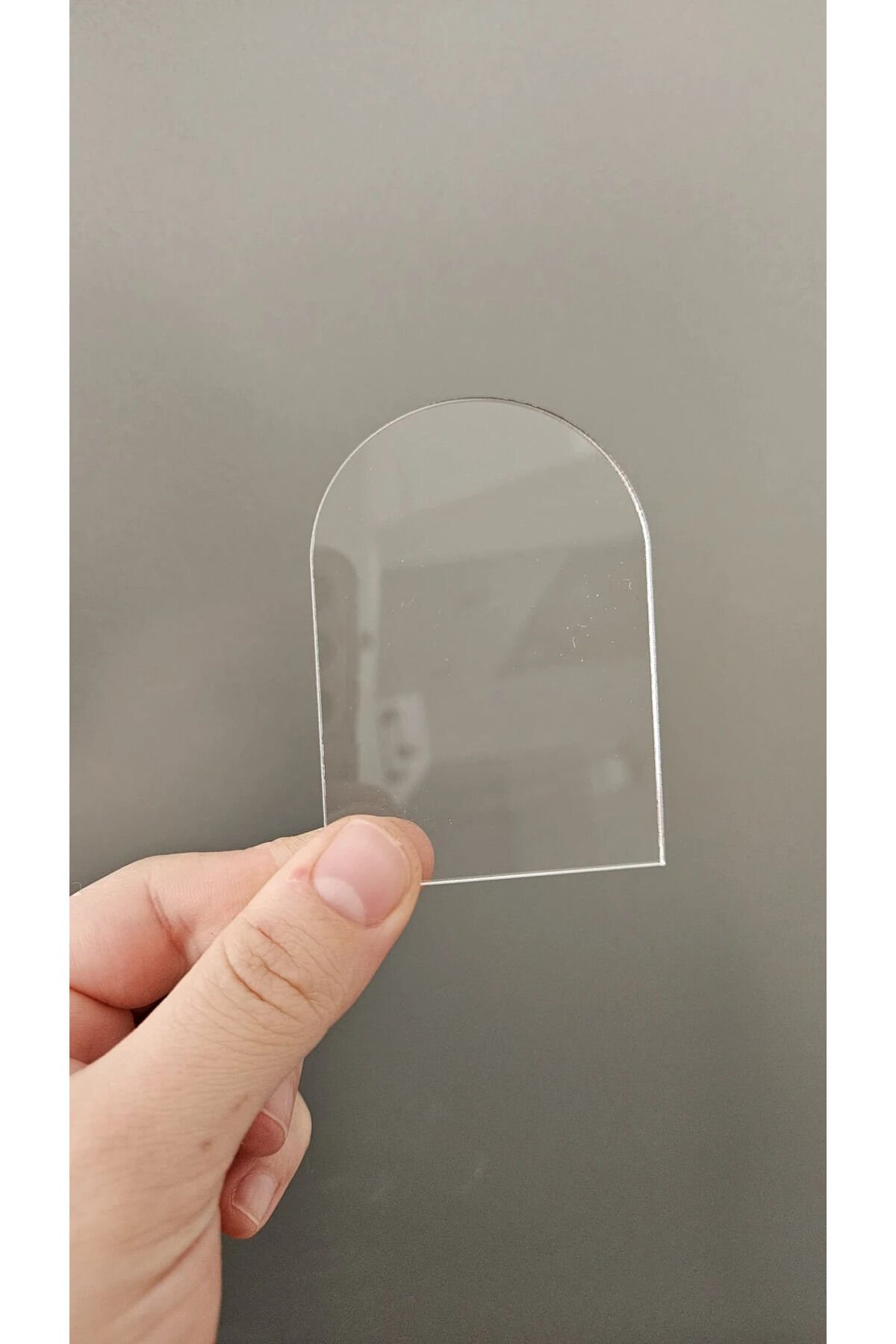 Pleksi Aksesuar 30 ADET ŞEFFAF RADÜSLÜ 7x5cm SÜSLEMEYE UYGUN MAGNETLİK ETİKET