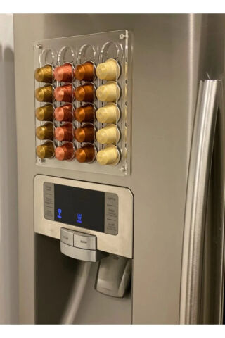 Kapsül Kahve Standı Buzdolabı Için Mıknatıslı 20 Kapsül Kapasiteli Nespresso Uyumlu