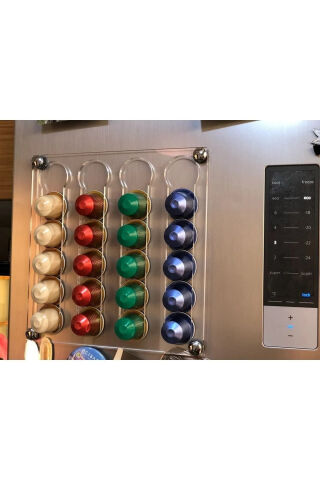 Kapsül Kahve Standı Buzdolabı Için Mıknatıslı 20 Kapsül Kapasiteli Nespresso Uyumlu
