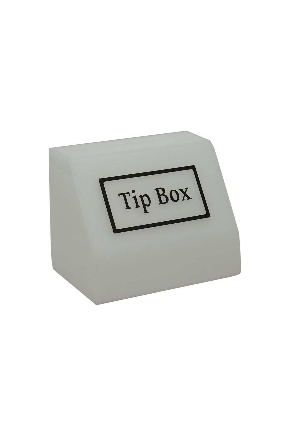 - Pleksi Tip Box Bahşiş Kutusu Buz Beyazı 15x10x12 Cm