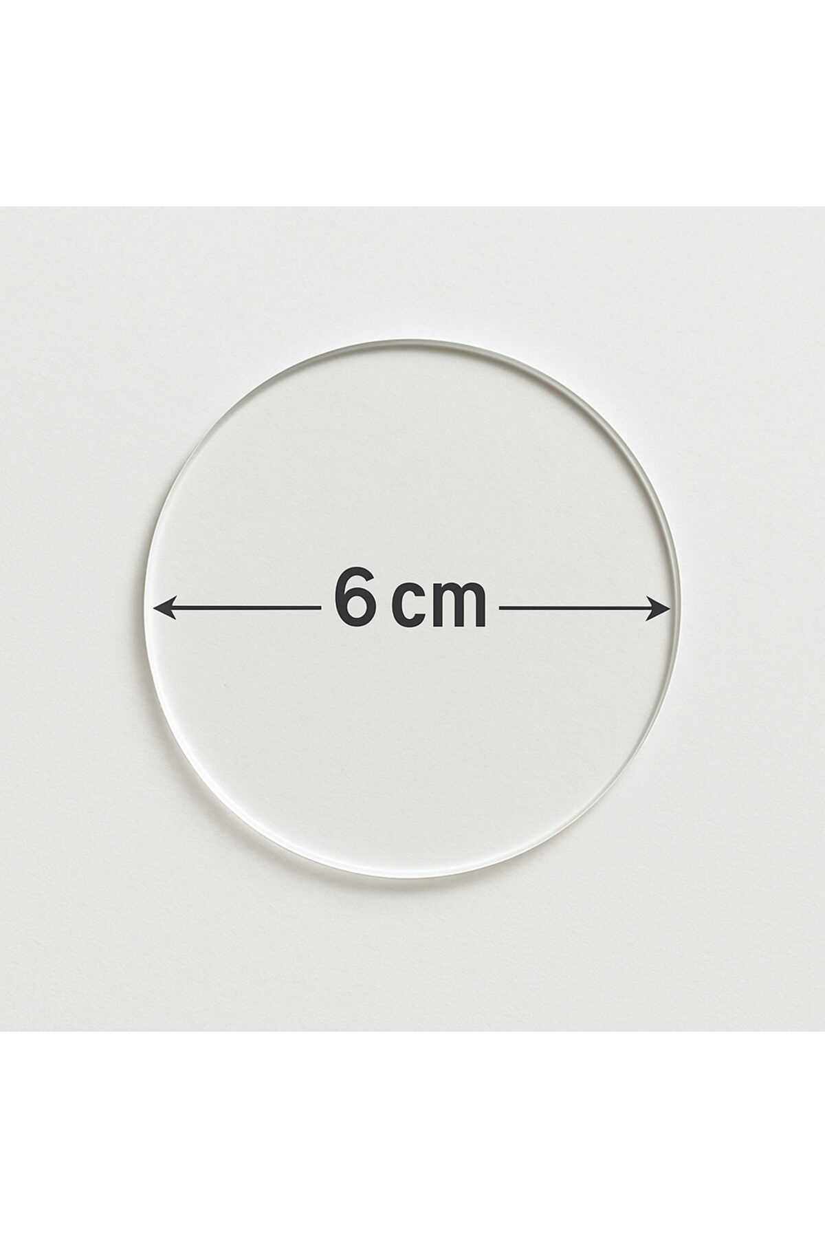 SeHa Pleksi Akrilik Şeffaf Daire 6cm Boş Şekilde - Süslemeye Uygun - 10 Adet- 6 cm