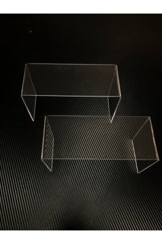 Şeffaf Pleksi Yükseltici Sergileme Standı 10x10 Cm 2’li Set