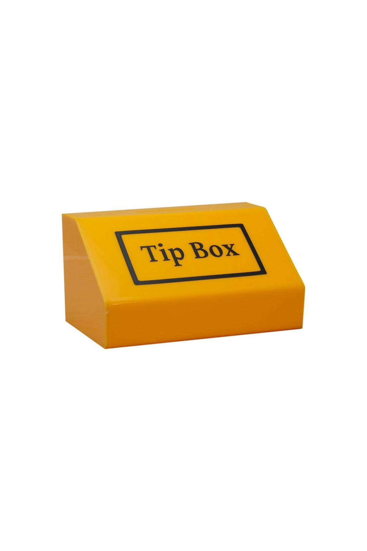 Kilitli Pleksi Tip Box Bahşiş Kutusu Sarı 20x13xh12 Cm